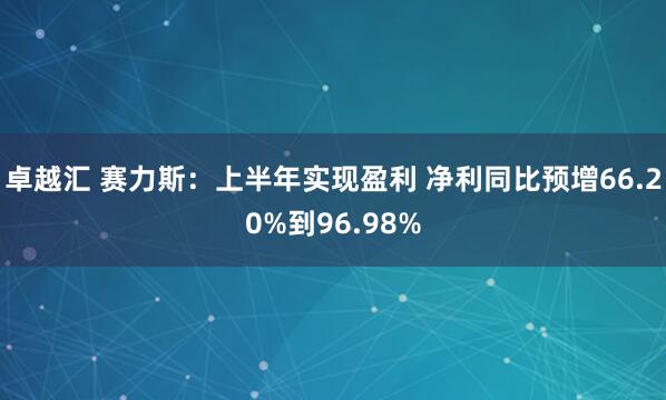 卓越汇 赛力斯：上半年实现盈利 净利同比预增66.20%到96.98%